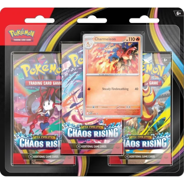POKÉMON TCG: Mega Evolution ME04 - Chaos Rising 3-Booster Blister POKÉMON TCG: Mega Evolution ME04 - Chaos Rising 3-Booster Blister