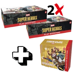 Universes Beyond: Marvel Super Heroes Bundle Collector Booster Box + 2 Play Booster Boxes